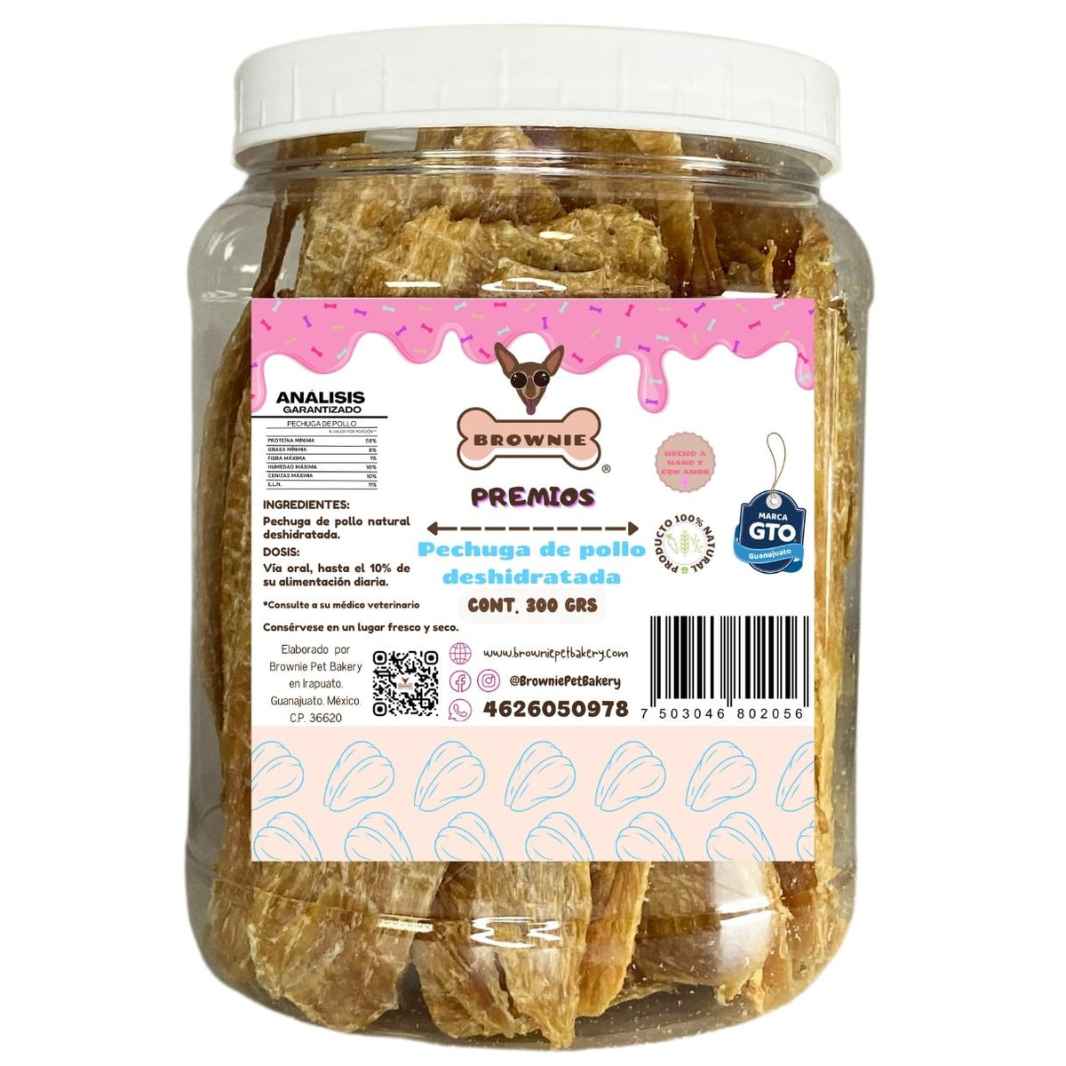 Pechuga de Pollo Deshidratada para Perros y Gatos