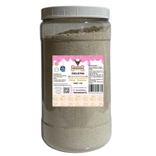 Harina para hacer galletas sabor coco-banana