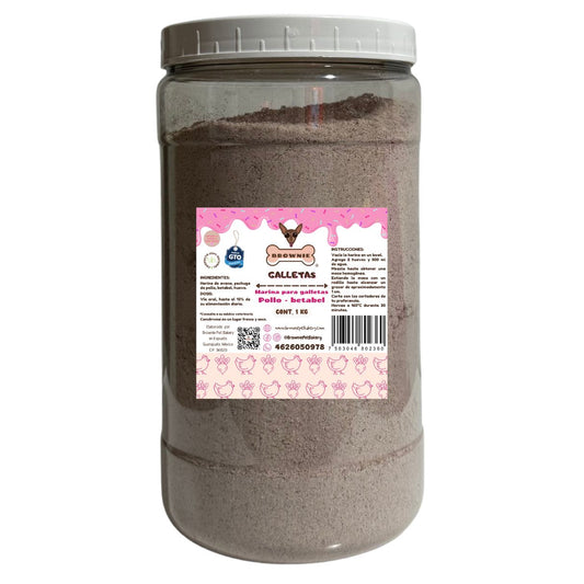 Harina para hacer galletas sabor pollo-betabel