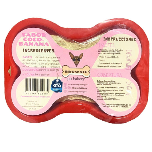 Molde y harina sabor coco-banana