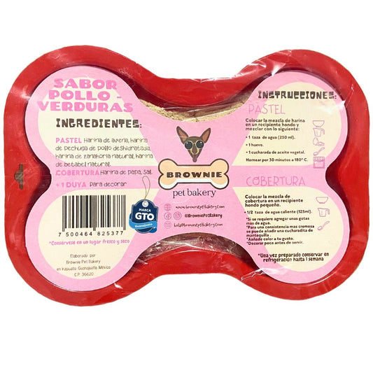 Molde y harina sabor pollo-verduras