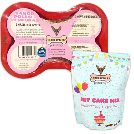 Harina para Pastel de Perro Premium (Cake Mix) | Repostería Canina Natural | Brownie
