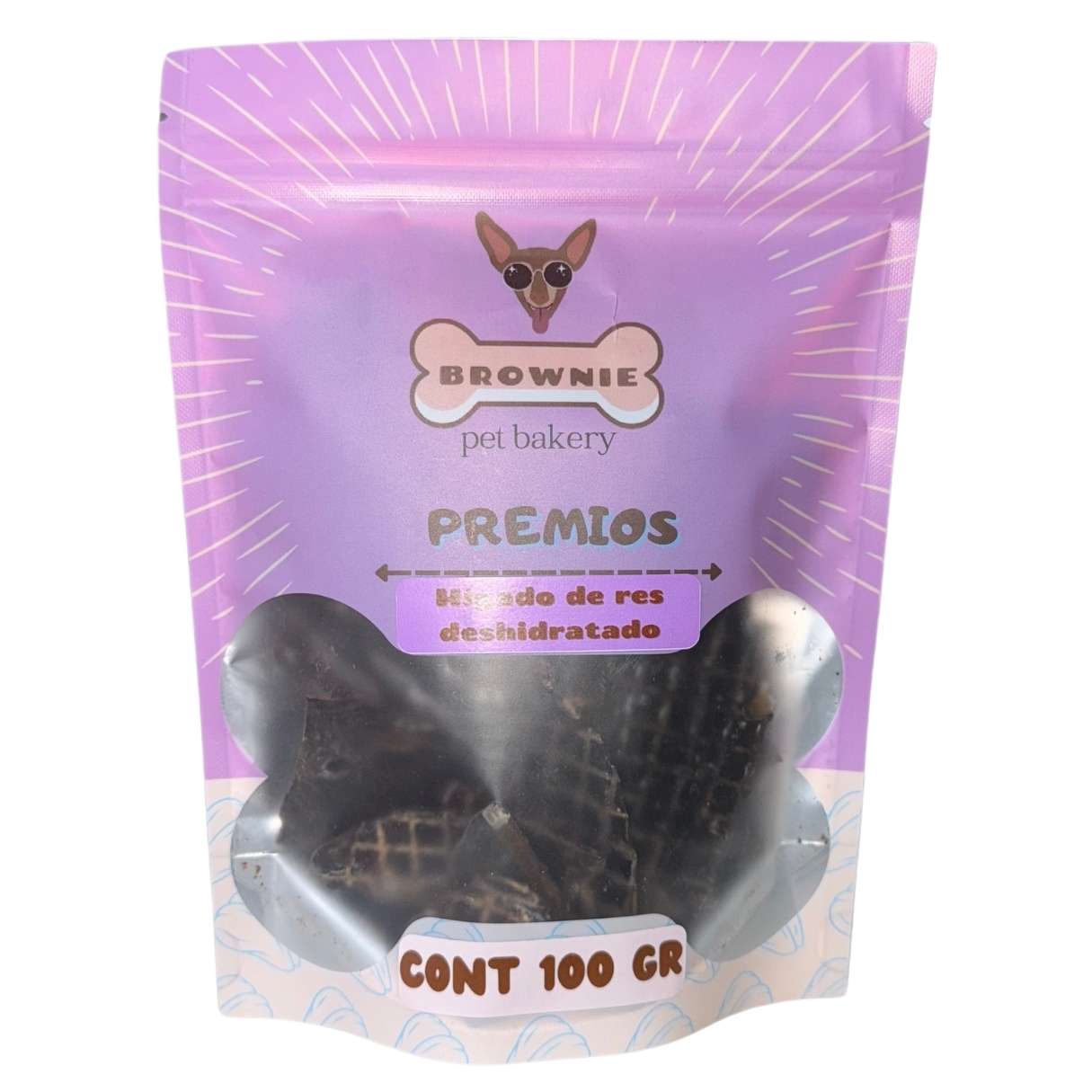 2 bolsas de proteínas deshidratada + sabroseador + pezuña