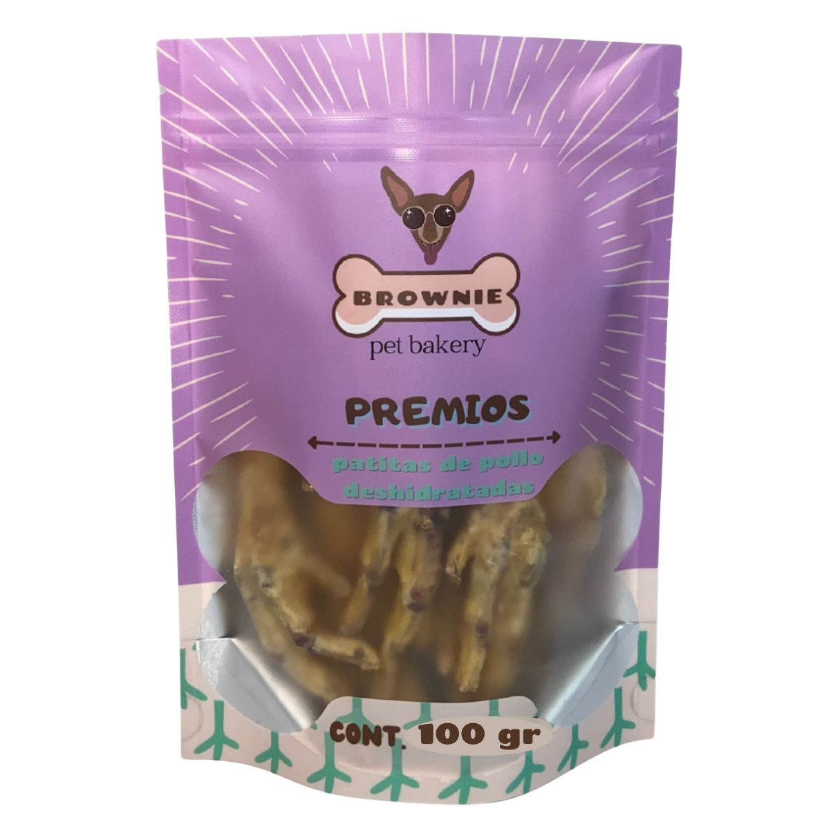 2 bolsas de proteínas deshidratada + sabroseador + pezuña