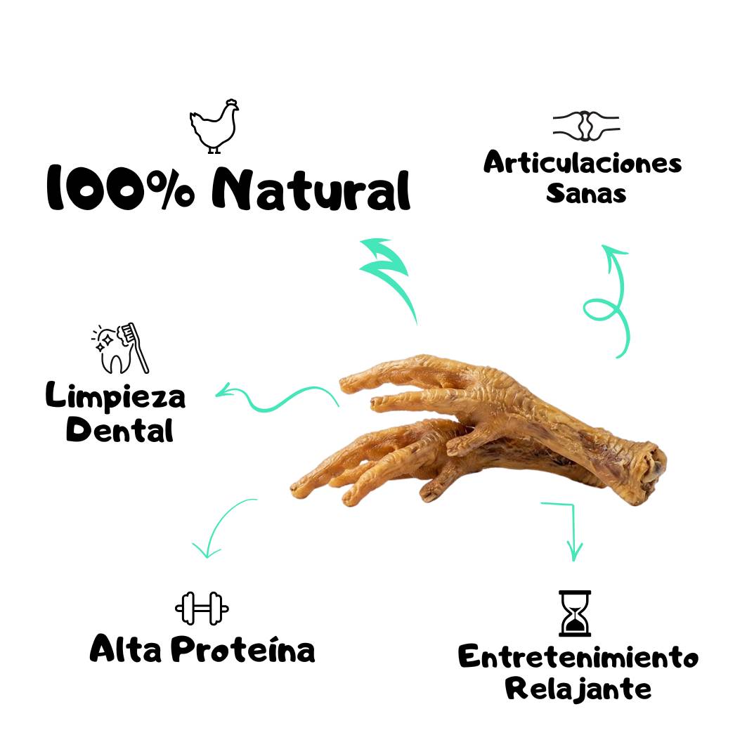Patitas de Pollo Deshidratadas para Perros