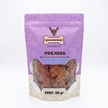 Pechuga de Pollo Deshidratada Premium para Perros | Snack Natural 100% Grado Humano | Brownie