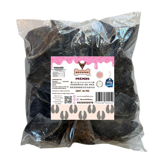 Pezuña de res deshidratada 20 piezas